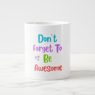 Giant coffee mug with colorful quote ジャンボコーヒーマグカップ