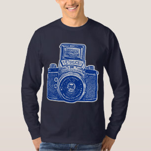 Giant East Germanカメラ – ダークブルーとホワイト Tシャツ