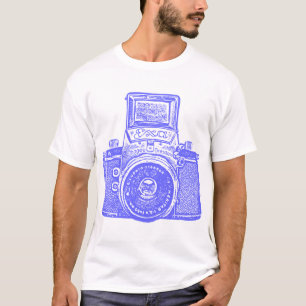 Giant East German Camera - Electric Blue Tシャツ