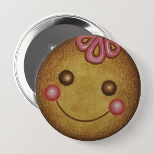 Giant Gingerbread Cookie Button 缶バッジ (正面&裏面)