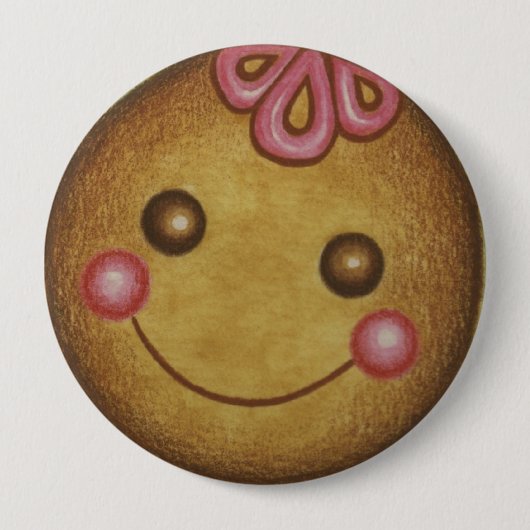 Giant Gingerbread Cookie Button 缶バッジ (正面)