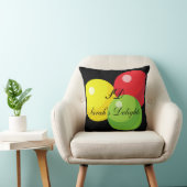 Giant Gumball、Black、装飾用クッション、16"x16" クッション (椅子)