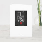Giant I Love You Chalkboard Scribble Greeting シーズンカード (裏面)