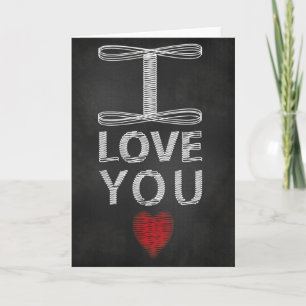 Giant I Love You Chalkboard Scribble Greeting シーズンカード