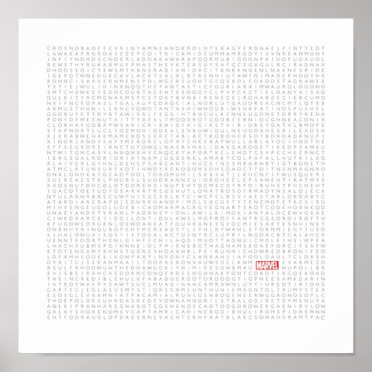 Giant Marvelをテーマにしたワードサーチ ポスター (正面)