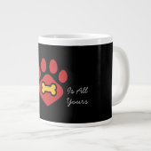 Giant Mug Animal Paw Print ジャンボコーヒーマグカップ (正面右)