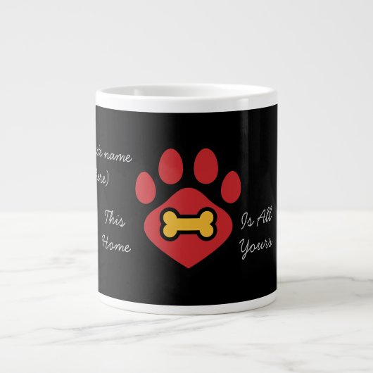 Giant Mug Animal Paw Print ジャンボコーヒーマグカップ (正面)
