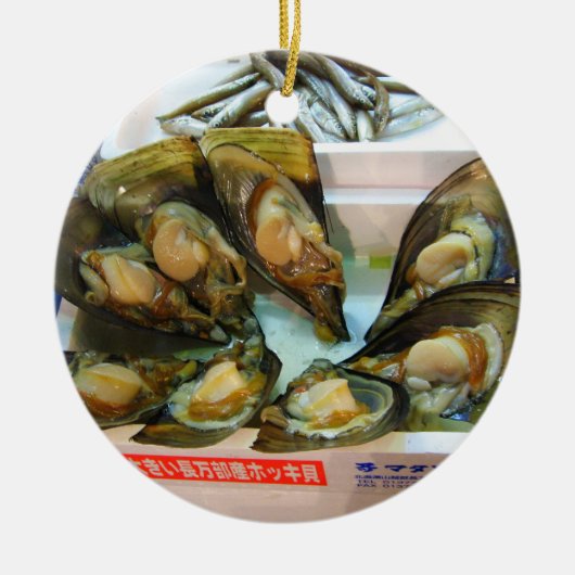 Giant Mussels築地魚市場，東京 セラミックオーナメント (正面)