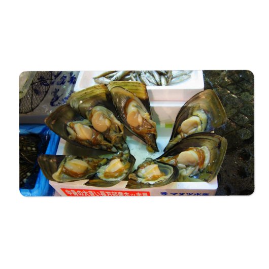 Giant Mussels築地魚市場，東京 ラベル (正面)