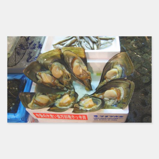 Giant Mussels築地魚市場，東京 長方形シール (正面)
