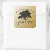 Giant Oak on金ゴールドシール スクエアシール (バッグ)