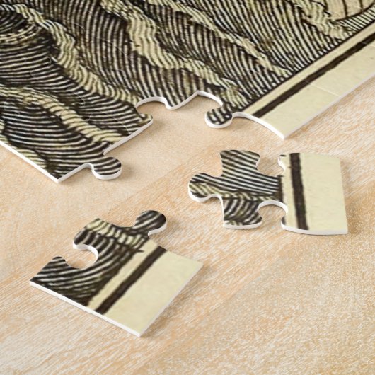 Giant Octopus Vintage 1801 Etching ジグソーパズル (側面)