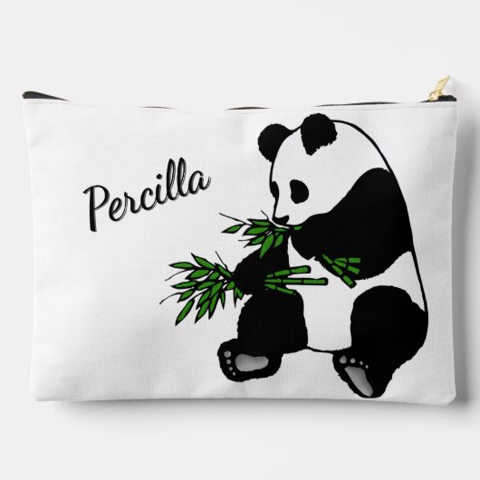 Giant Panda Eats Bamboo Name   アクセサリーポーチ (裏面)