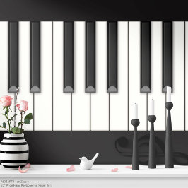 Giant Piano Keyboard on a 転が of 紙（黒） ラッピングペーパー