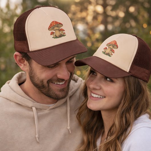 Giant Retro Saucer Mushroom Cluster Graphic Print キャップ