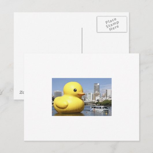 giant rubber ducky postcard ポストカード (正面/裏面)