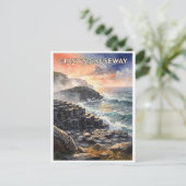 Giant’s Causeway Northern Ireland Vintage ポストカード (スタンド正面)