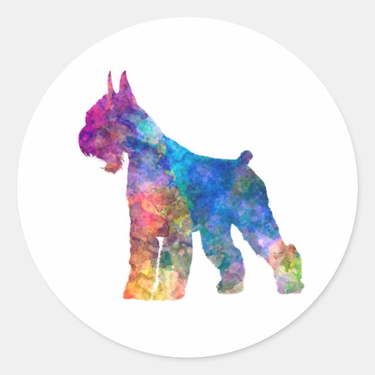 Giant Schnauzer 01-2 ラウンドシール (正面)