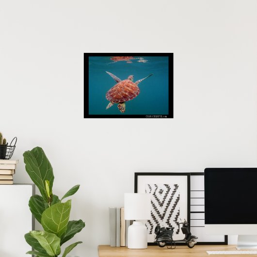 Giant Sea Turtle Poster ポスター (ホームオフィス)