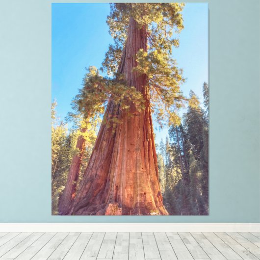 Giant Sequoia Tree キャンバスプリント (インサイチュ (ウッドフロア))