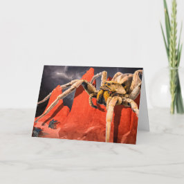 Giant Spider in Mountains Halloween Card サンキューカード