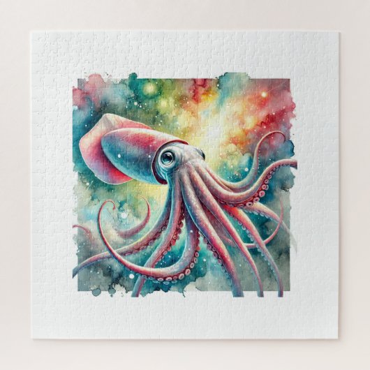 Giant Squid 051124AREF102 - Watercolor ジグソーパズル (縦)