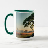 Giant Tree in a Wind Farm Landscape View マグカップ (左)