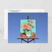 Giant Vanゴッホのヒマワリのアートワーク, Goodland, KS ポストカード (正面/裏面)