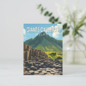 Giant's Causeway Travel Art Vintage ポストカード (スタンド正面)