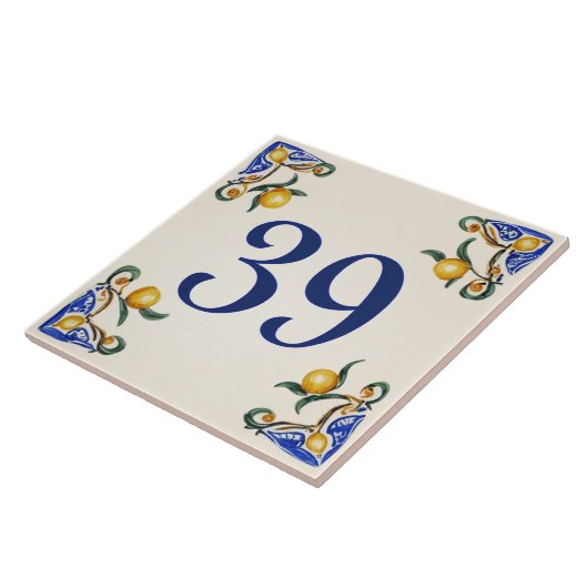 Giardino dei Limoni – House Number Ceramic Tile タイル (側面)
