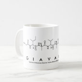 Giavannaペプチド名mug コーヒーマグカップ (正面左)