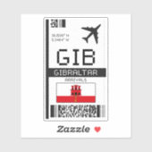 GIBジブラルタルボードパス – 空港旅行 シール (シート)