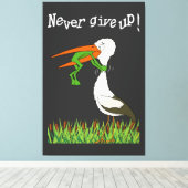 Gib niemals auf ! T-Shirt Acryl Wandkunst Galeriel キャンバスプリント (インサイチュ (ウッドフロア))