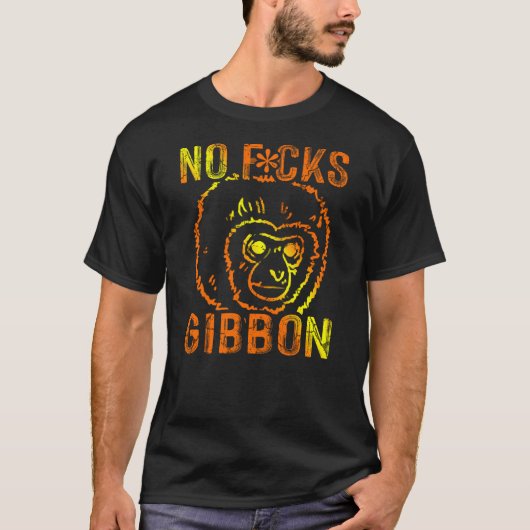 Gibbon Ape Monkey Funny Tシャツ (正面)