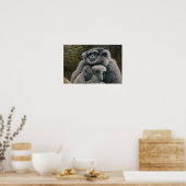 Gibbon Shelter – Emotional Wildlife Portrait ポスター (キッチン)