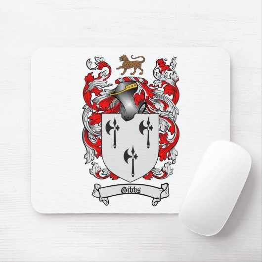 GIBBSの家紋- GIBBSの紋章付き外衣 マウスパッド (マウス)