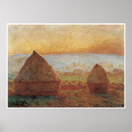 Giberny，サンセット， 1888-89 ポスター (正面)