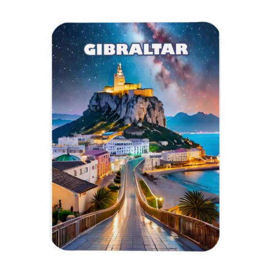 Gibraltar, carrefour des horizons et des voyages マグネット (縦)