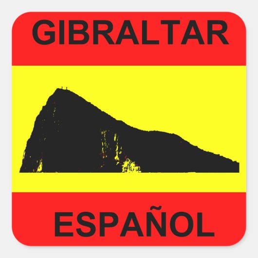 Gibraltar Espanol 20 Pegatinas スクエアシール (正面)