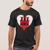 Gibraltar Flag Heart Gibraltar  Love Gibraltar Tシャツ (正面)