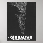 Gibraltar Vintage Map ポスター (正面)