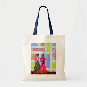Gibson Girls in a Mondrian Pattern トートバッグ