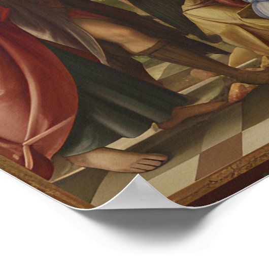 Giclée Renaissance Nativity Christmas Poster Art ポスター (角)