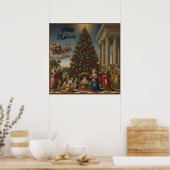 Giclée Renaissance Nativity Christmas Poster Art ポスター (キッチン)