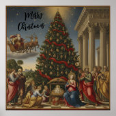 Giclée Renaissance Nativity Christmas Poster Art ポスター (正面)