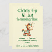 Giddy up! 招待状 (正面/裏面)