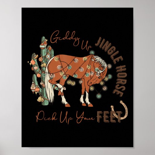 Giddy Up Jingle Horse Ck Up Your Feet Western Chri ポスター (正面)