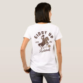 Giddy Up Pickleball - クラシックロゴ フロント Tシャツ (裏面フル)