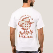 Giddy Up Pickleball - Cowboy Hat Logo T-Shirt Tシャツ (裏面)