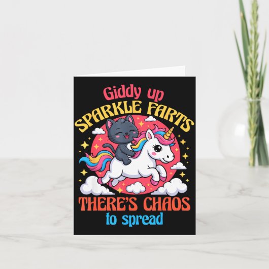 Giddy Up Sparkle Farts There's Chaos To Spread Cut カード (正面)